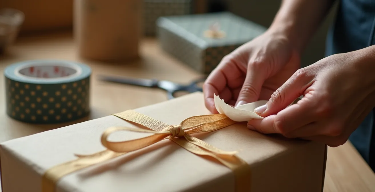 Effiziente Verpackungsstation im Einzelhandel Detail